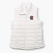 South Carolina Gamecocks Puffer Vest in White