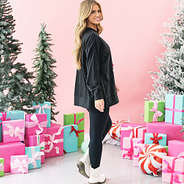 side of merry and bright black sweatshirt