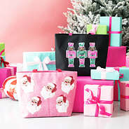 duo holiday sequin tote bags