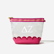 Delta Zeta Scalloped Clear Cosmetic Case