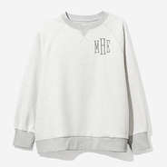 Monogrammed Fleece Sweatshirt in Heathered Gray
