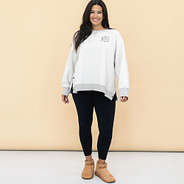 fleece sweatshirt on julia ann