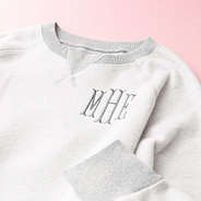 fleece sweatshirt up close