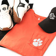 clemson long sleeve shirt flatlay