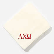 Alpha Chi Omega Plush Blanket in Ivory
