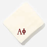 Alpha Phi Plush Blanket in Ivory
