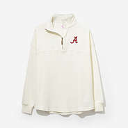 alabama crimson tide waffle knit pullover in ivory