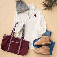 alabama waffle knit pullover flatlay