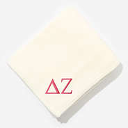 Delta Zeta Plush Blanket in Ivory