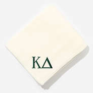 Kappa Delta Plush Blanket in Ivory