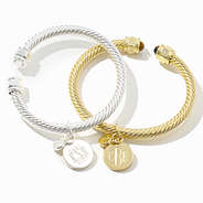 engraved duo cable bracelet duo