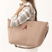 alabama tote on shoulder