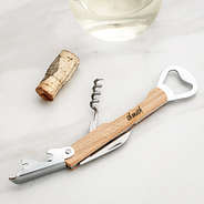 natural wine bottle opener with cork