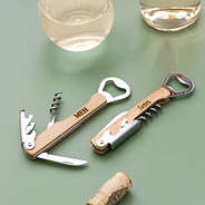 duo wine bottle openers on green background