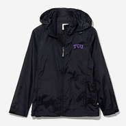 TCU Horned Frogs Rain Jacket in Black