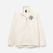 Monogrammed Windbreaker Pullover in Ivory