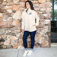 ivory windbreaker pullover on peyton