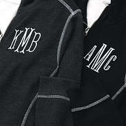 heathered charcoal and black lightweight jacket detail shot