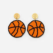 monogrammed basketball earrings