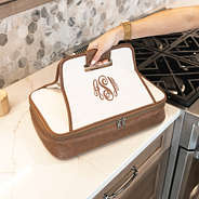 ivory casserole carrier in kitchen
