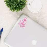 Delta Gamma decorative decal on laptop