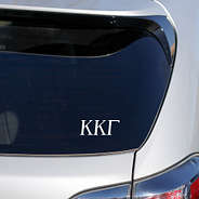 Kappa Kappa Gamma standard decal on car
