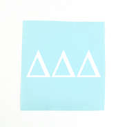 Delta Delta Delta standard decal