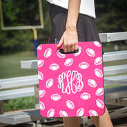 pink rubber seat cushion in hand