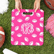 pink rubber seat cushion on grass