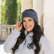 peyton wearing gray ear band