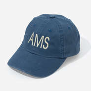 monogrammed vintage wash baseball hat in blue