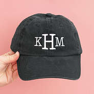 vintage wash black personalized baseball hat