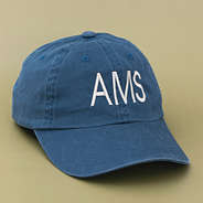 vintage wash blue monogrammed baseball hat