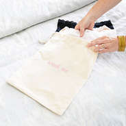 natural drawstring travel bag wash me