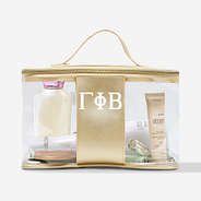 Gamma Phi Beta Clear Train Case | Monogrammed Sorority Travel Bag