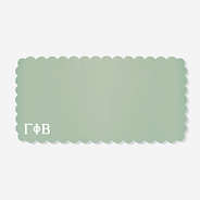 Gamma Phi Beta Desk Mat in Light Mint | Faux Leather Sorority Desk Accessory