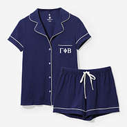 Gamma Phi Beta Classic Sleep Set in Navy | Monogrammed Sorority Pajamas