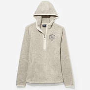monogrammed heathered fleece quarter zip hoodie