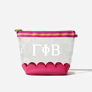 Gamma Phi Beta Scalloped Clear Cosmetic Case