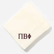Pi Beta Phi Plush Blanket in Ivory