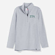 zeta tau alpha pullover sweatshirt in heathered gray