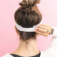 back of white personalized visor