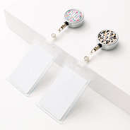 coral floral and classic cheetah monogrammed badge reels