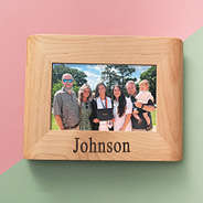 personalized photo frame graduation on green and pink