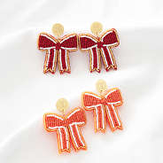 duo gameday bow earrings