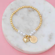 pearl  heart  bracelet  on  dish