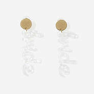 Monogrammed bride earrings