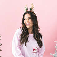 Girl wearing Reindeer Holiday Festive Headband