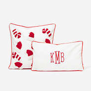Personalized Christmas Pillow Case Set in Red/White