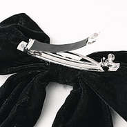 back of black velvet bow